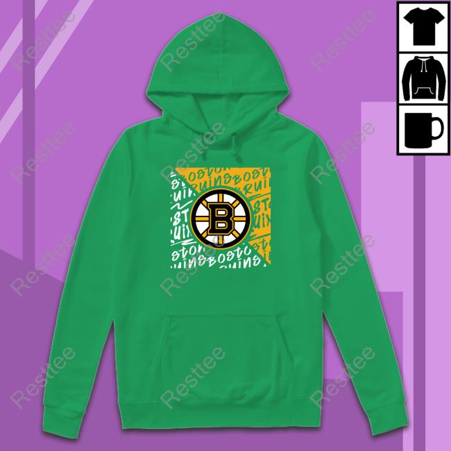 Official Boston Bruins Black Divide Tee Official Boston Bruins Black Divide Tee