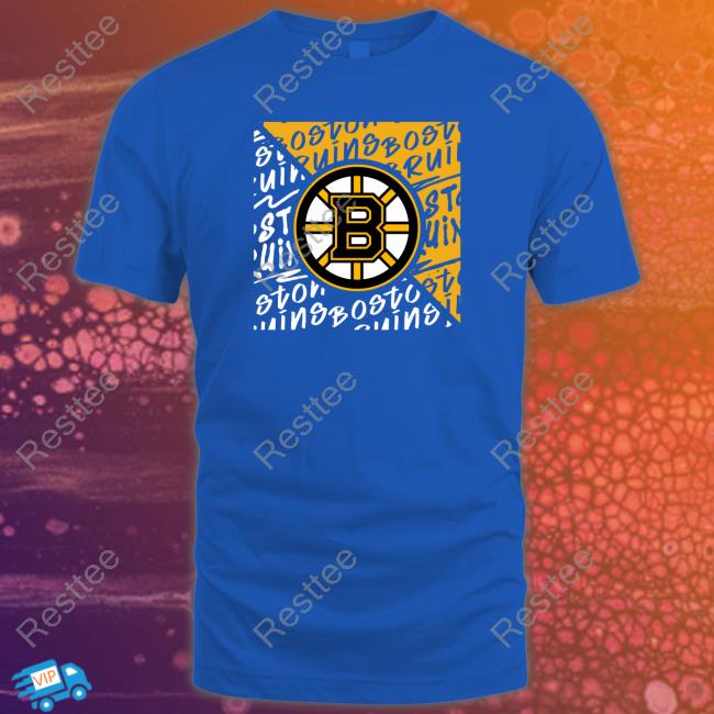 Official Boston Bruins Black Divide Tee Official Boston Bruins Black Divide Tee