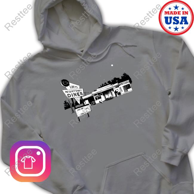 Lucy Dacus Merch Lucy's Night Shift Diner Hoodie - Resttee