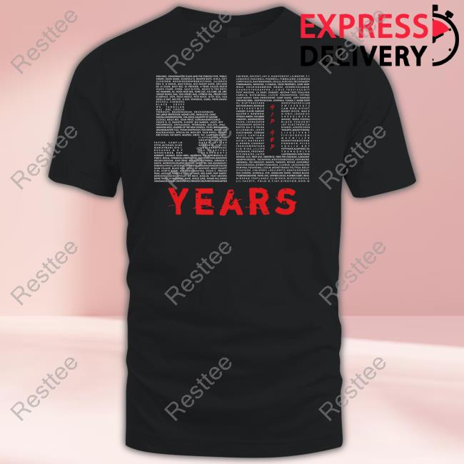 "50 Years" Of Hip Hop Limite Edition Shirts