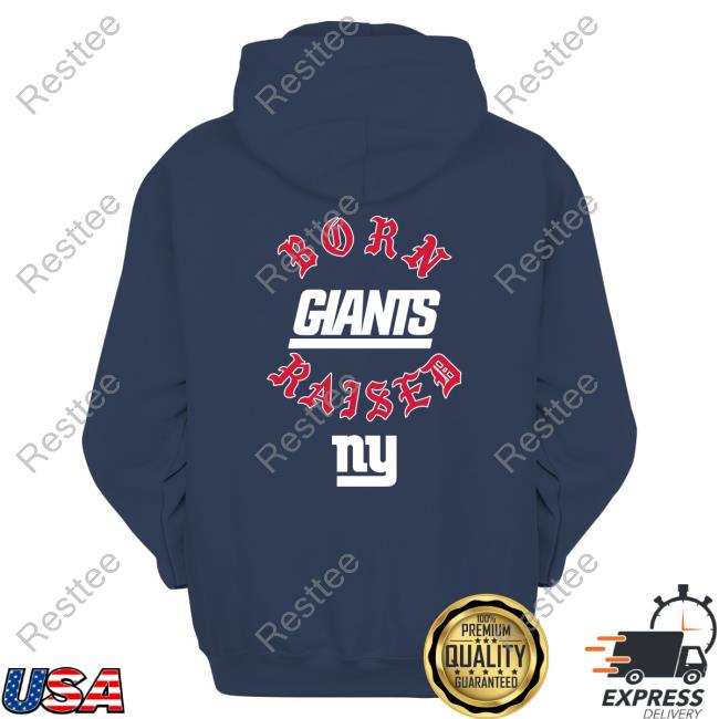 Unisex Born x Raised Royal New York Giants Pullover Hoodie Size: Medium