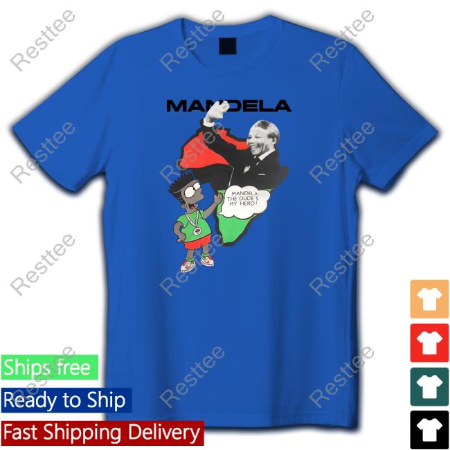 Criminalsimpsons Bootleg Bart Simpsons Mandela The Dude's My Hero Tee Shirt Criminalsimpsons Bootleg Bart Simpsons Mandela The Dude's My Hero Tee Shirt