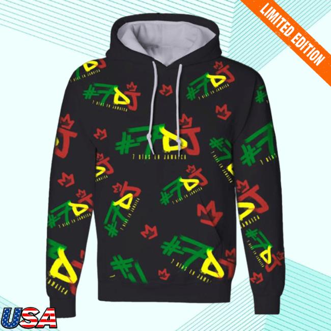 #7Dj Color Logo All Over Print Sweater 3D Aop