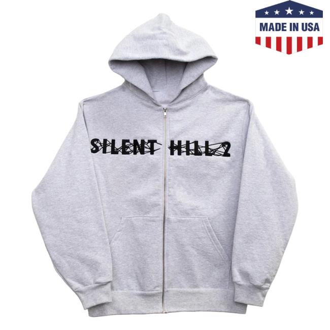 Official Silent Hill 2 Zip Up Crew neck Sweatshirt Official Silent Hill 2 Zip Up Crew neck Sweatshirt