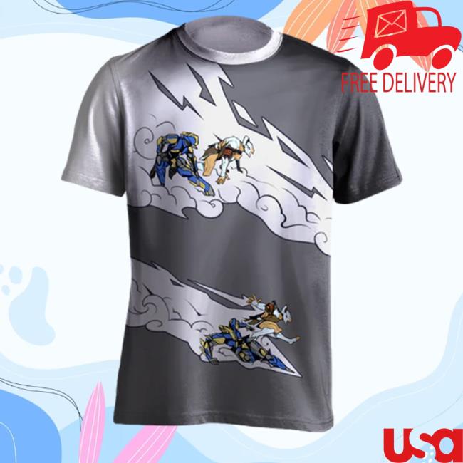 Official Warframe Merch Volt & Gauss Crewneck Sweatshirt Official Warframe Merch Volt & Gauss Crewneck Sweatshirt