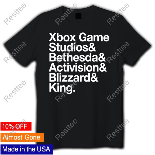Official Aaron Greenberg Xbox Game Studios & Bethesda & Activision & Blizzard & King T-Shirt Official Aaron Greenberg Xbox Game Studios & Bethesda & Activision & Blizzard & King T-Shirt