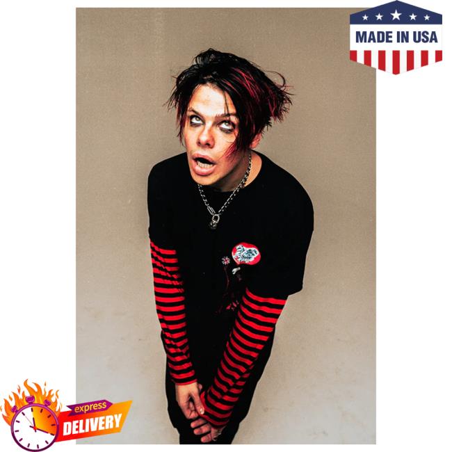 Official Yungblud Merch Store Yungblud Buttons & Blood Popover Shirt Official Yungblud Merch Store Yungblud Buttons & Blood Popover Shirt