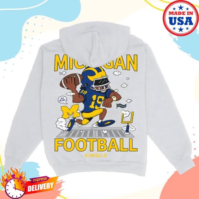 Official Kiwiclo X Bryce Underwood Michigan FootBall Navy Hoody Official Kiwiclo X Bryce Underwood Michigan FootBall Navy Hoody
