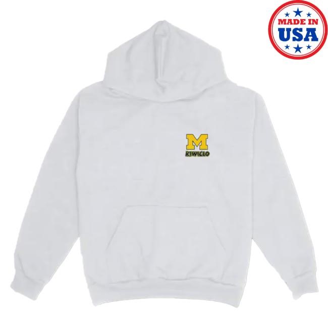 Official Kiwiclo X Bryce Underwood Michigan FootBall Navy Hoody Official Kiwiclo X Bryce Underwood Michigan FootBall Navy Hoody