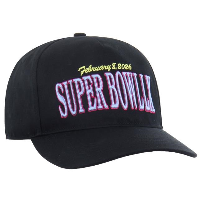 Official '47 Super Bowl LX Black Adjustable Hitch Hat NFL Official '47 Super Bowl LX Black Adjustable Hitch Hat NFL
