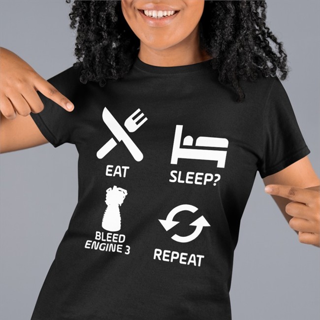 Eat Sleep Bleed Engine 3 Repeat Long Sleeve T Shirt