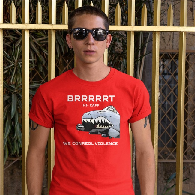 Dale Stark Brrrrrt Hi Caff We Conreol Violence Sweatshirt Battle Flamingo Brrrrrt Hi Caff We Conreol Violence Shirt Black