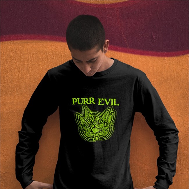 Purr Evil Sweatshirt Everpress Purr Evil T Shirt