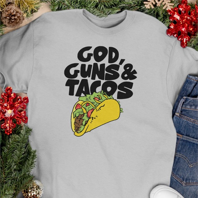 Bunker Branding Guns And Tacos Long Sleeve Shirt Bunker Branding Guns And Tacos Tee