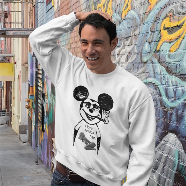 Shirts That Go Hard Mickey Mouse I Love Jessica Alba Tee Shirt