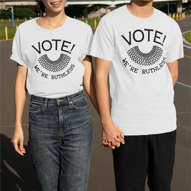 Gooddeeds D Vote We're Ruthless Shirt Vote We're Ruthless Shirt Ruth Bader Ginsburg Dee F Uaus Angry Staffer