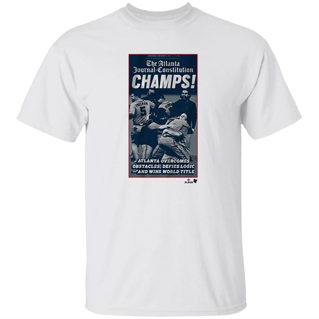 Breaking T The Atlanta Journal-Constitution World Champs Cover Shirt White