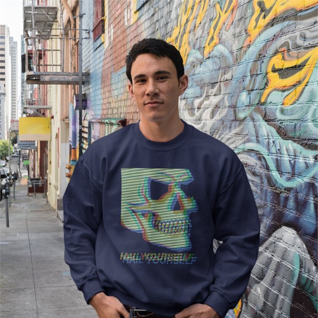 Lpotl Last Podcast Merch Digital Skull Hail Yourself Hooded Sweatshirt Last Podcast On The Left Lpotl Last Podcast Merch Digital Skull Hail Yourself Tee