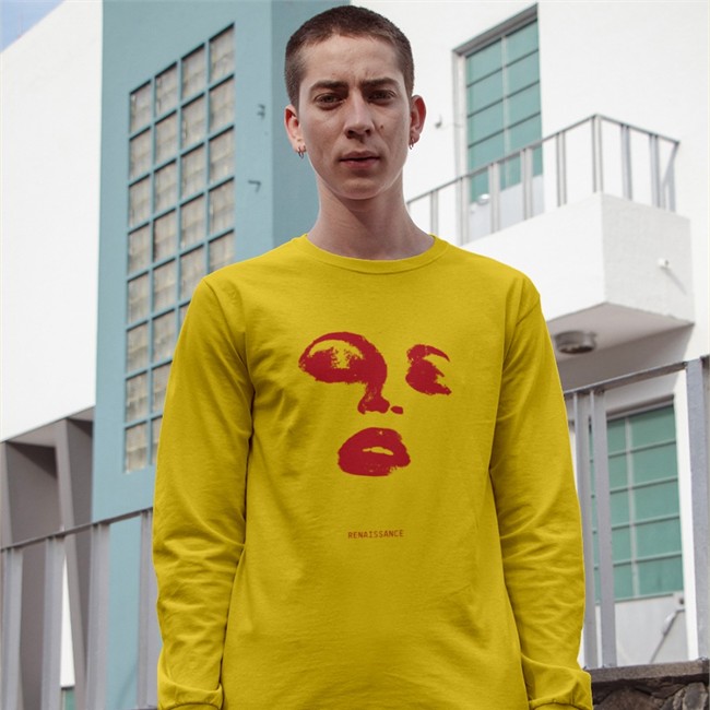 Beyonce Merch Store Renaissance Face Ringer Long Sleeve Hermiden