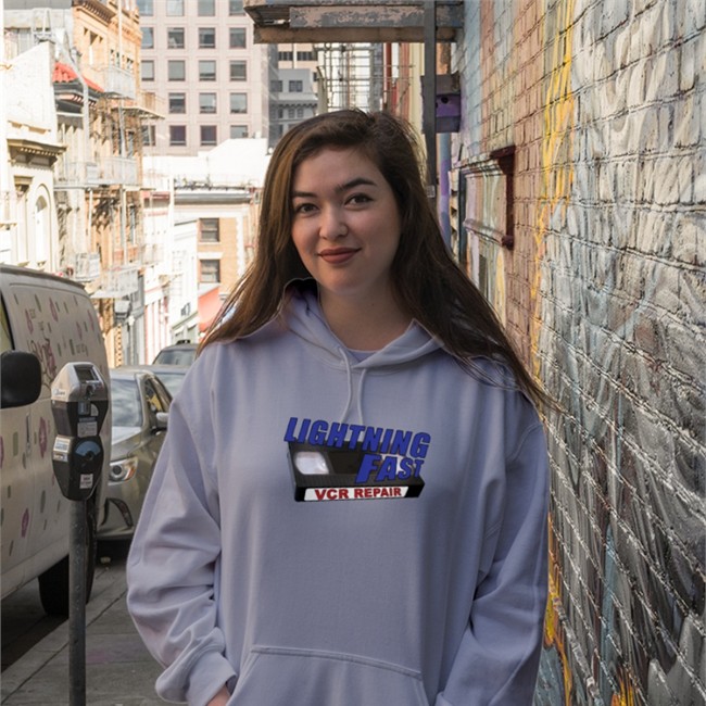 Red Letter Media Merch Lightning Fast Vcr Repair Hoodie