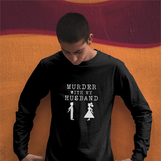 Murder With My Husband Black Sweatshirt