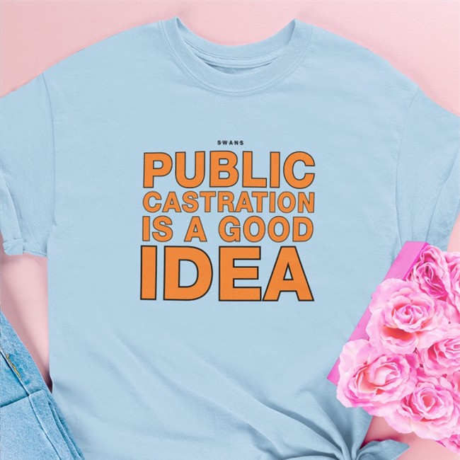 Shirts That Go Hard Merch Swans Public Castration Is A Good Idea Zip Up Hooded