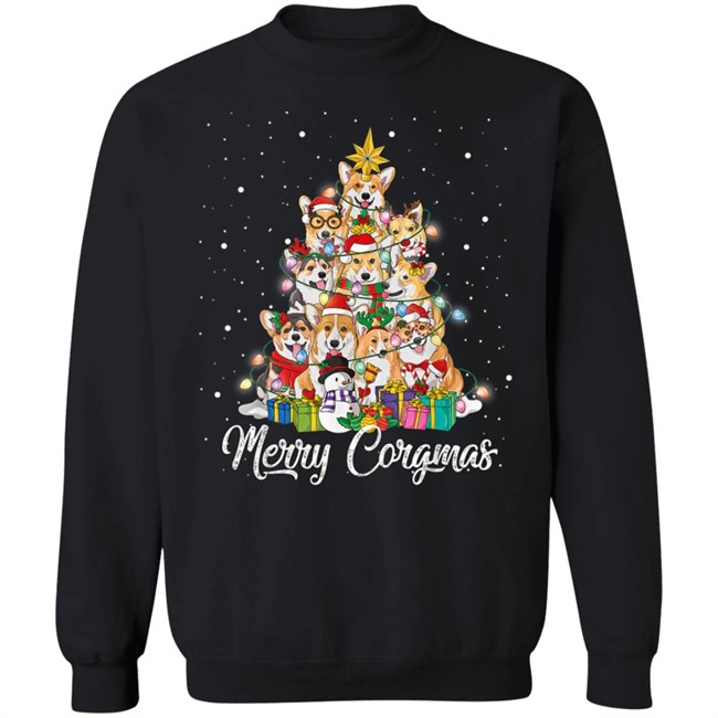 Merry Corgmas Corgi Christmas Tree Fairy Lights Dog Lover Long Sleeve T Shirt Mike Midwestgay Merry Corgmas Corgi Christmas Tree Fairy Lights Dog Lover Long Sleeve T Shirt Mike Midwestgay