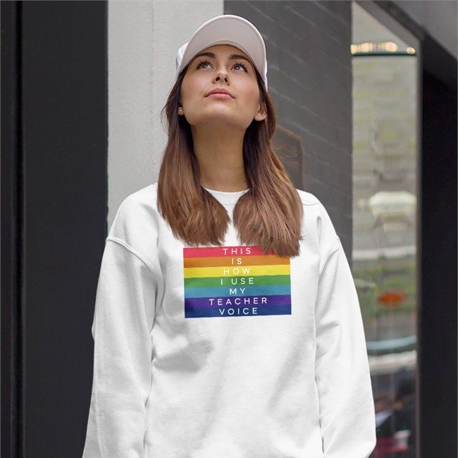 This Is How I Use My Teacher Voice Pride Shirt LGBTQ Community Libs of TikTok Lisa Boothe Queer This Is How I Use My Teacher Voice Shirt
