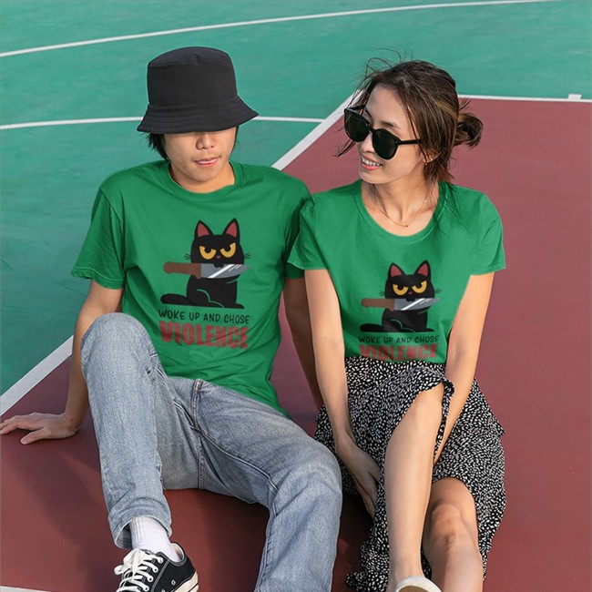 Knife Cat By Damglynn T-Shirt