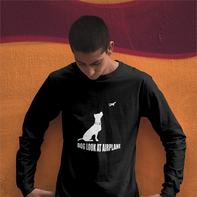 Dog Look At Airplane T Shirts Engrish