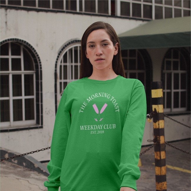 Morning Toast Merch Tmt Weekday Club Est 2018 Long Sleeve Shirt