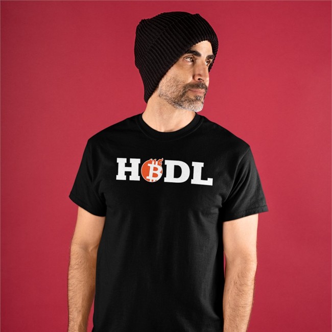 Crypto Girl Hodl Bitburn Black T Shirt Crypto Girl Hodl Bitburn Black Tee