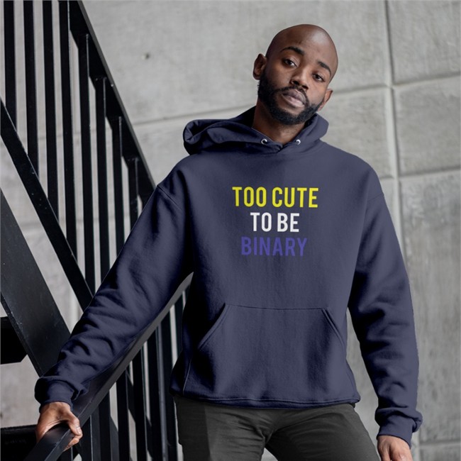 Kristyn Wong-Tam Too Cute To Be Binary Hoodie Farrah Khan