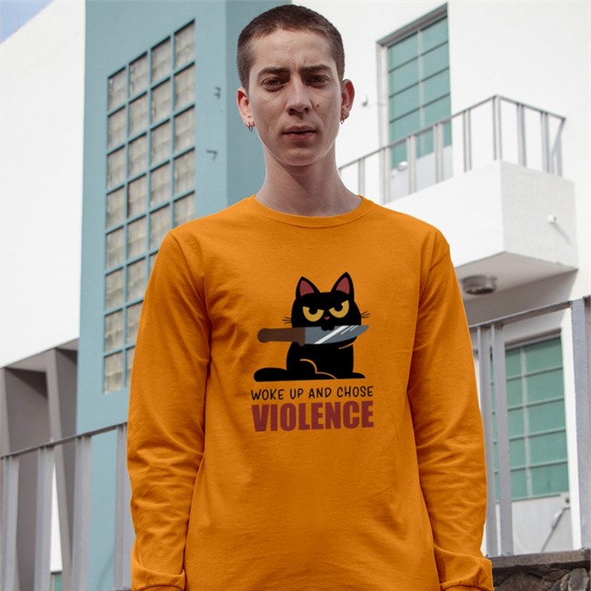 Qwertee Shop Knife Cat T Shirt Damglynn Knife Cat By Damglynn T Shirt