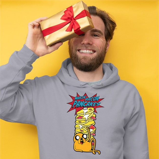 Jake Makin Bacon Pancakes Sweatshirt Adventure Time Hugh Jackman