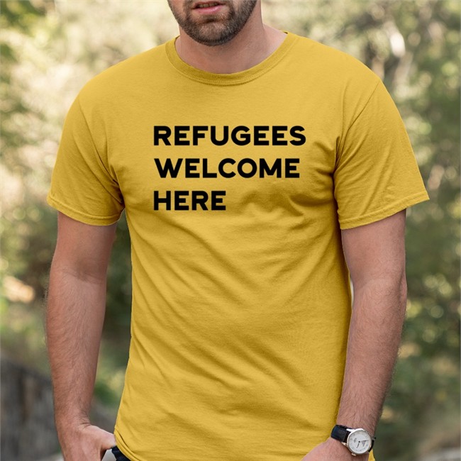 Refugees Welcome Here Tee Paul Bloomer