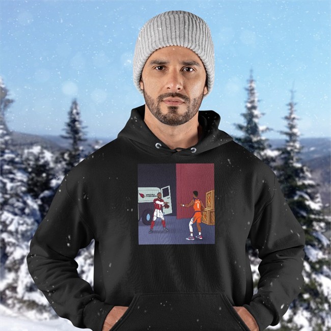 Arizona Cardinals K1 Shake Hands Dbook Staying In The Valley Crewneck Sweatshirt Devin Booker
