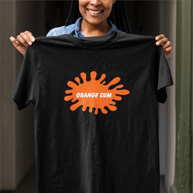 Orange Cum Tee Shirt