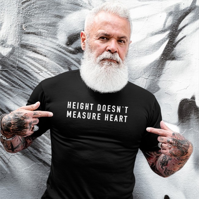 Height Doesn't Measure Heart Spellout Hoodie Hdmh Apparel
