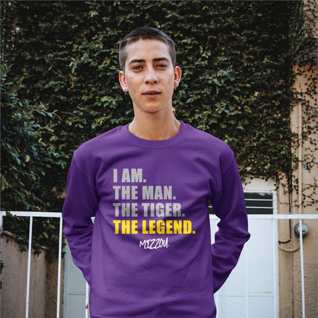 I Am The Man The Tiger The Legend Sweatshirt Hoodie Power Mizzou