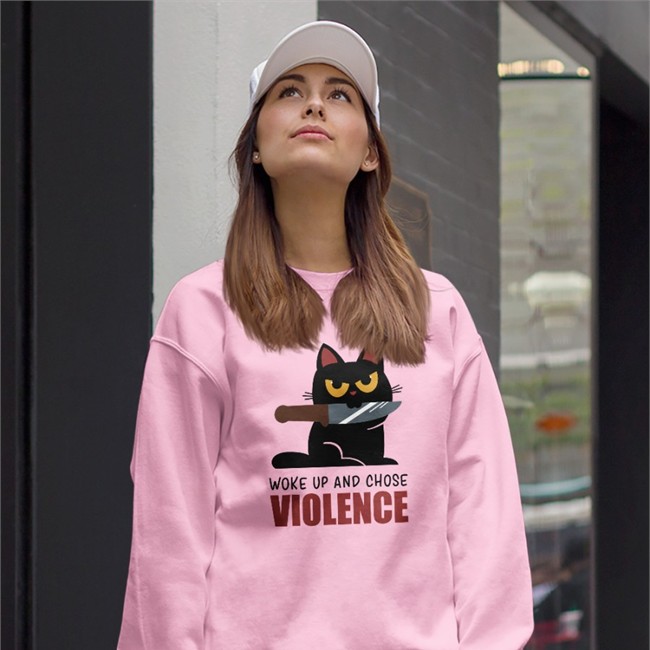 Qwertee Shop Knife Cat T Shirt Damglynn Knife Cat Hoodie