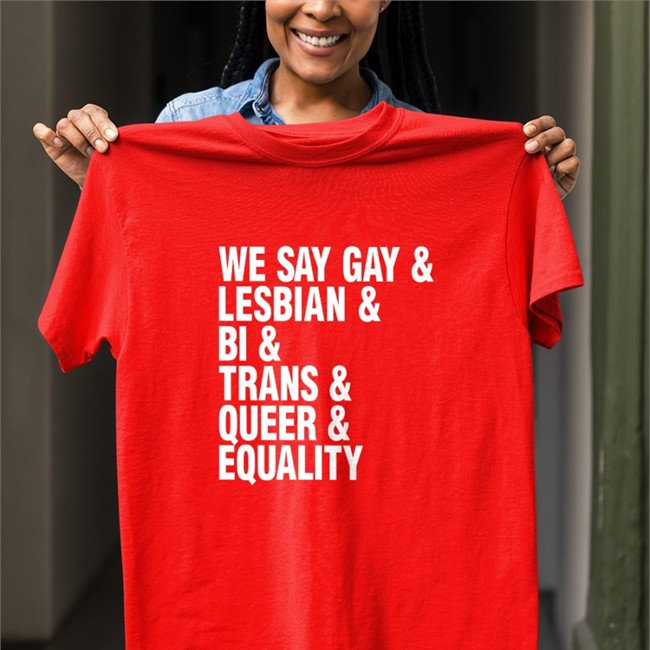 We Say Gay & Lesbian & Bi & Trans & Queer & Equality T Shirt Seattle Storm Merch