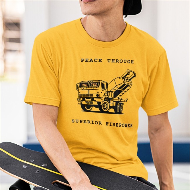 Peace Through Superior Firepower Shirts Kama Kamilia Peace Through Superior Firepower Shirt Kama Kamilia
