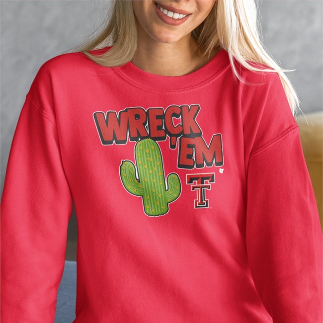 Texas Tech Football Wreck 'Em Cactus Shirt Breakingt Merch Wreck 'Em Cactus T Shirts Texas Tech Red Raiders Football