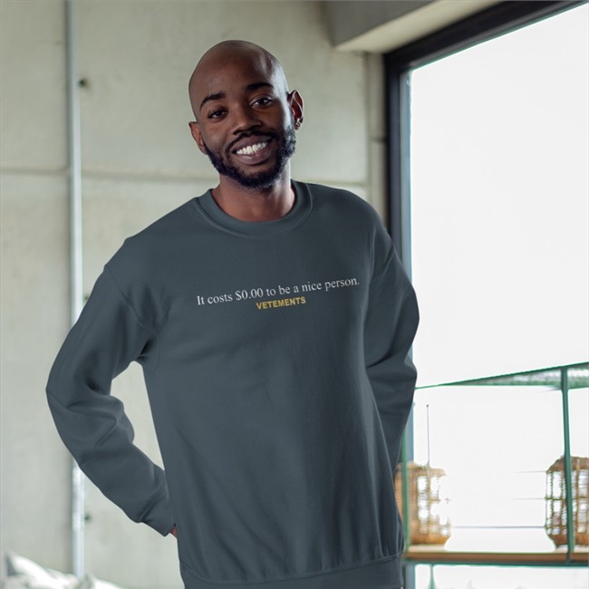 Kyrie Irving It Costs $0.00 To Be A Nice Person Vetements Hoodie