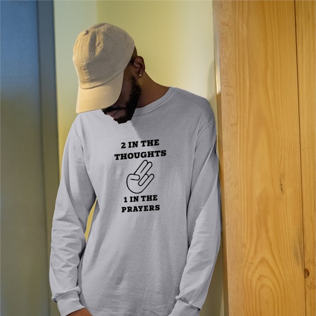 2 In The Thoughts 1 In The Prayers V Neck T Shirt Shirts That Go Hard