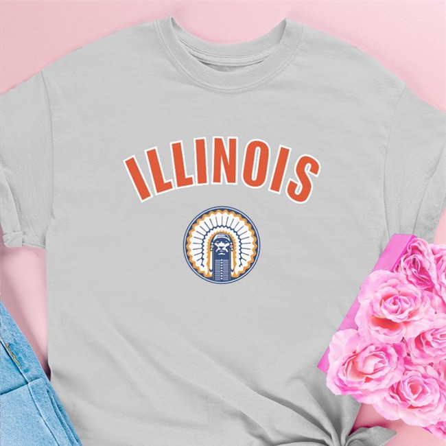 Chief Illiniwek Illinois T Shirt