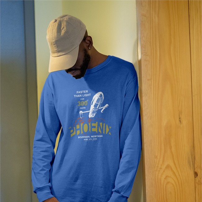 Titmouse Stuff Merch Faster Than Light For 300 Years The Phoenix Bozeman Montana April 5Th 2363 Hooded Sweatshirt LD S3 Grounded Mike McMahan Star Trek Lower Decks