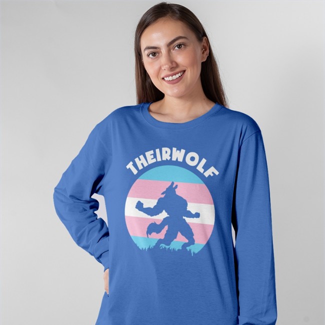 Theirwolf Trans Pride Lgbt Long Sleeve T Shirt Theirwolf Trans Pride Lgbt Tee Shirt