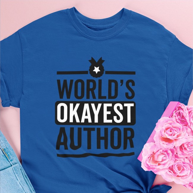 World's Okayest Author Shirt Blind_Nycteris World's Okayest Author T Shirt